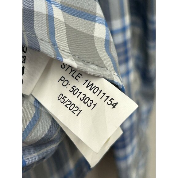 Vineyard Vines Men's Button Down Shirt XL Blue Plaid On-The-Go Performance OTG - Picture 6 of 7